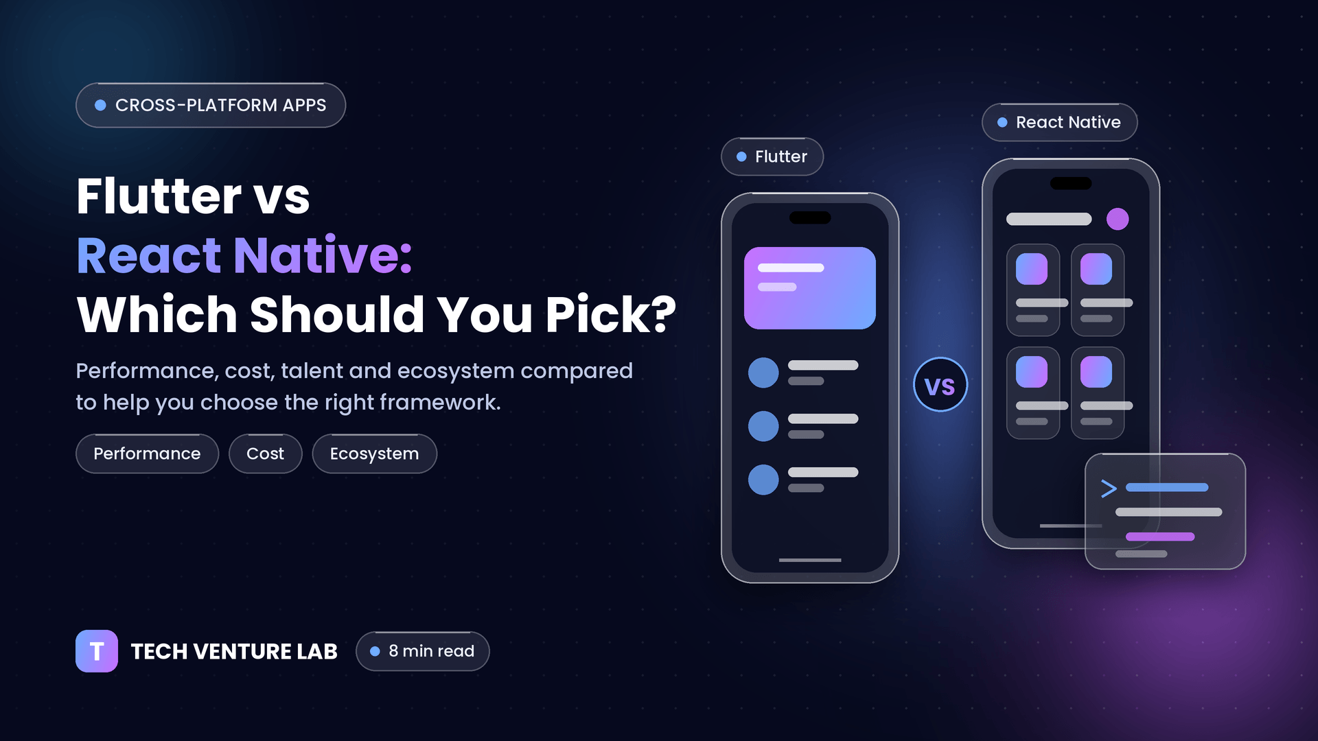 Flutter vs React Native cross-platform framework comparison – Tech Venture Lab